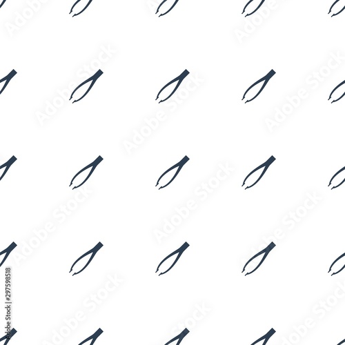tweezers icon pattern seamless white background © HN Works