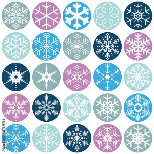 collection christmas snow flakes