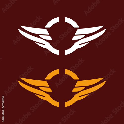 art of wings bedge in white and gold 