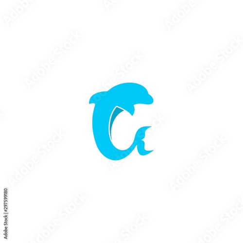dolphin logo lettering a
