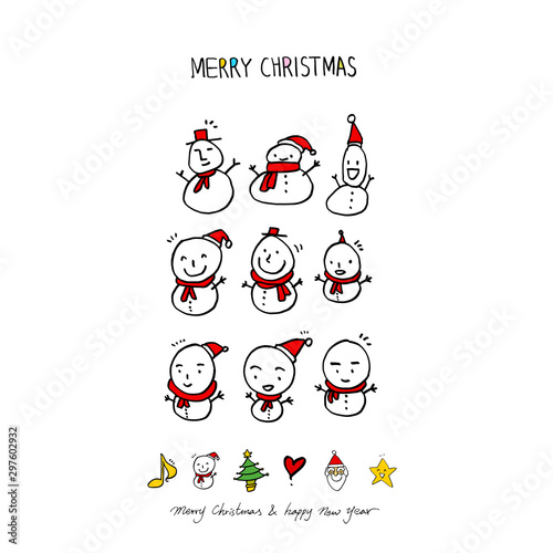 성탄절 / 손으로 그린 성탄전 카드