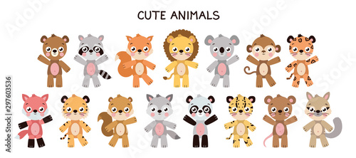 Different cute animal set