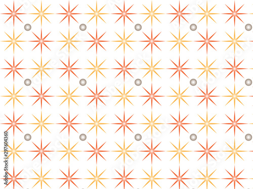 Repeating star shape vector pattern