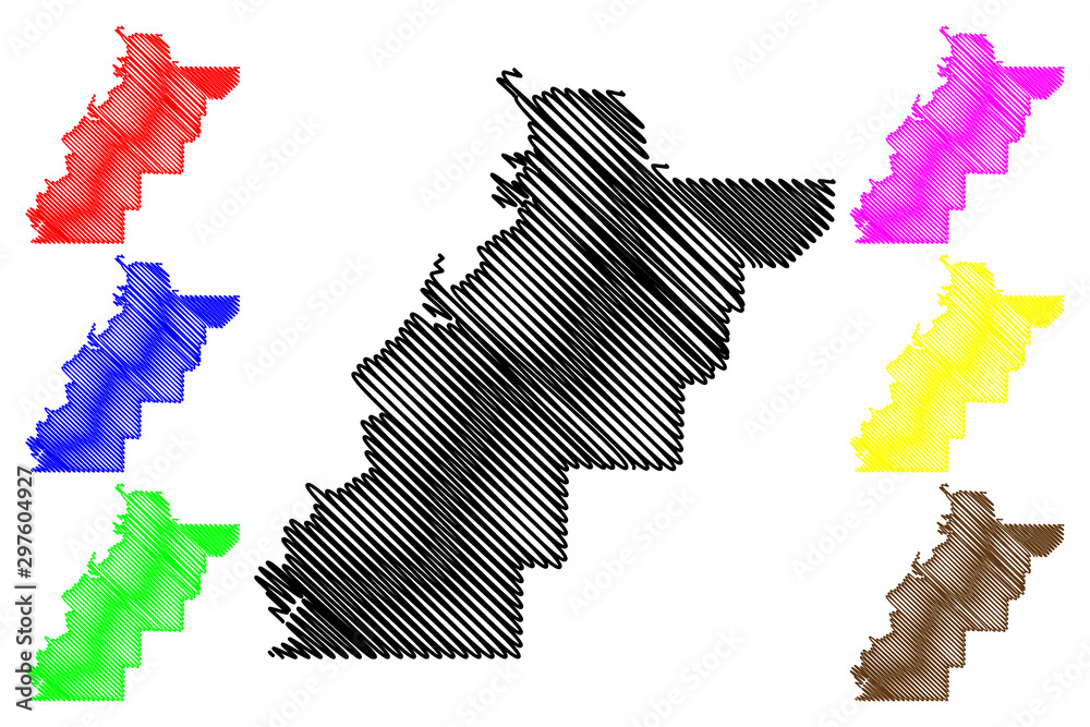 Talladega County, Alabama (Counties in Alabama, United States of America,USA, U.S., US) map vector illustration, scribble sketch Talladega map