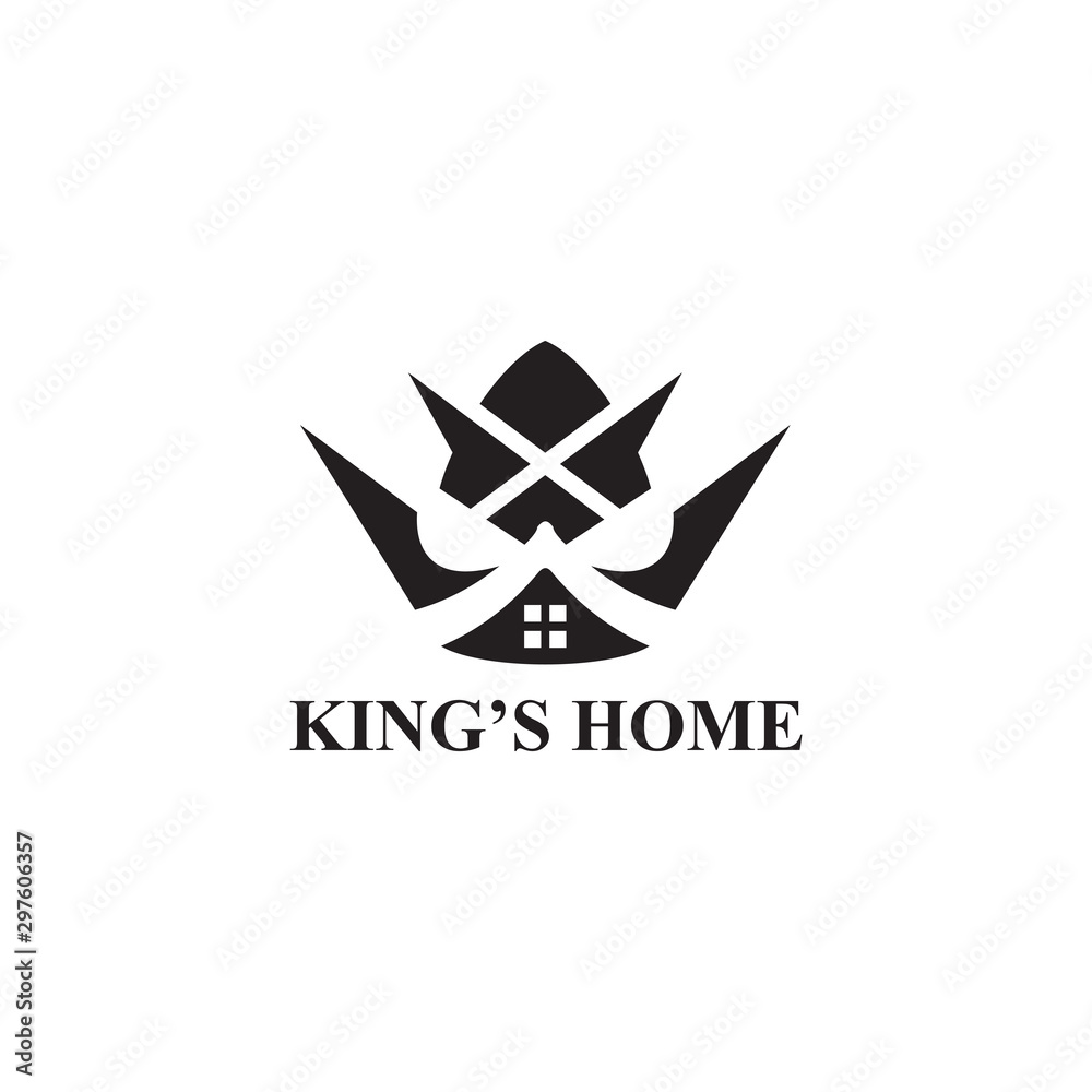 King's home logo design vector template King's home logo design vector template