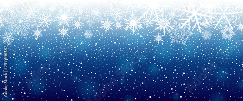 Winter background with snowflakes. Vector illustration