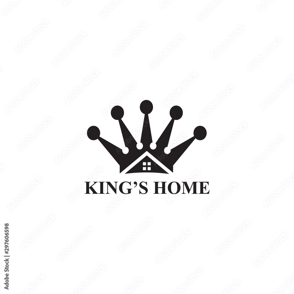 King's home logo design vector template King's home logo design vector template