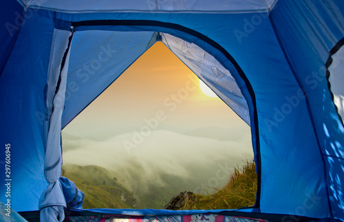 Camping tent to see the beautiful nature
