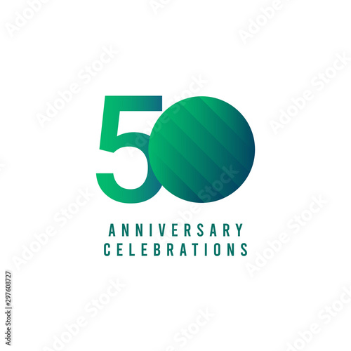 50 Years Anniversary Celebrations Vector Template Design Illustration