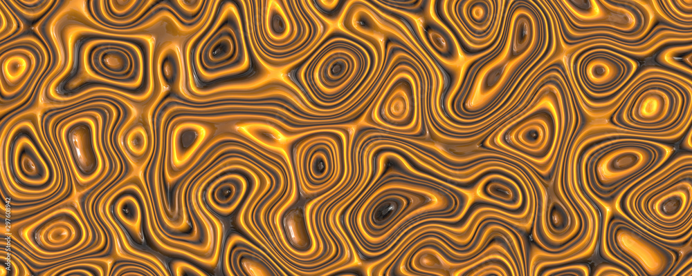 Wavy abstract gold background