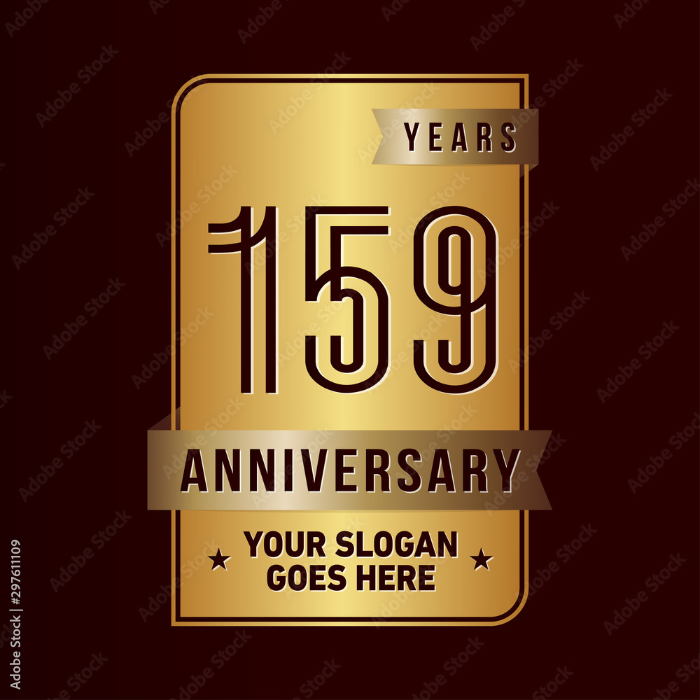 159 years anniversary design template. One hundred and fifty-nine years celebration logo. Vector and illustration. 159 years anniversary design template. One hundred and fifty-nine years celebration logo. Vector and illustration.