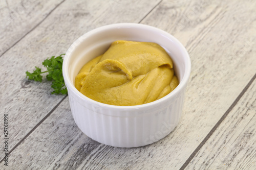 Mustard sauce in the bowl