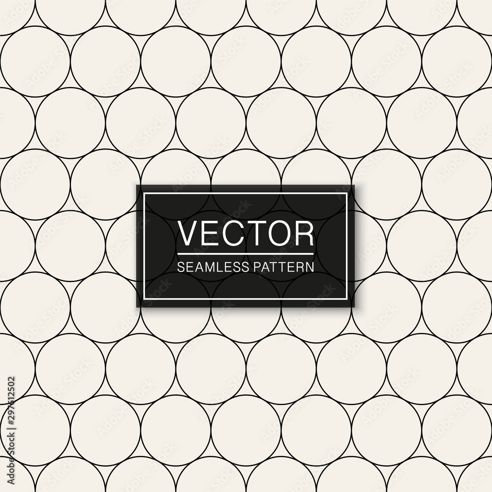 Vector seamless geometric simple pattern. Thin grid texture. Repeating abstract minimalistic background with circle shapes