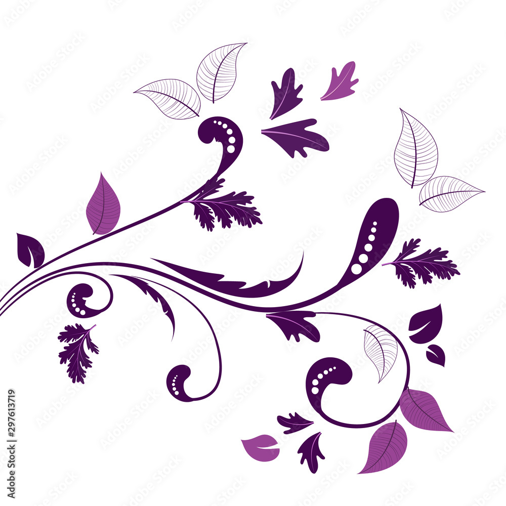 Fototapeta premium ornamental floral branch for your design
