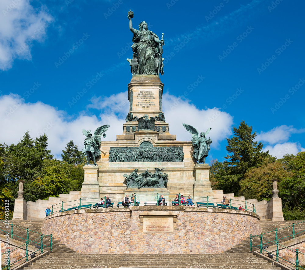 Ruedesheim, Germany, 09.20.2019, Niederwald monument. The monument was to commemorate the unification of Germany in 1871