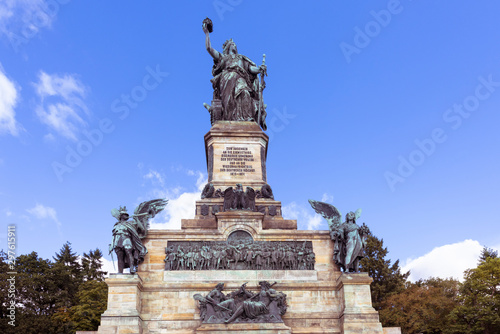 Niederwald monument near Ruedesheim in Hesse. The monument was to commemorate the unification of Germany in 1871. rhine valley, germany, europe