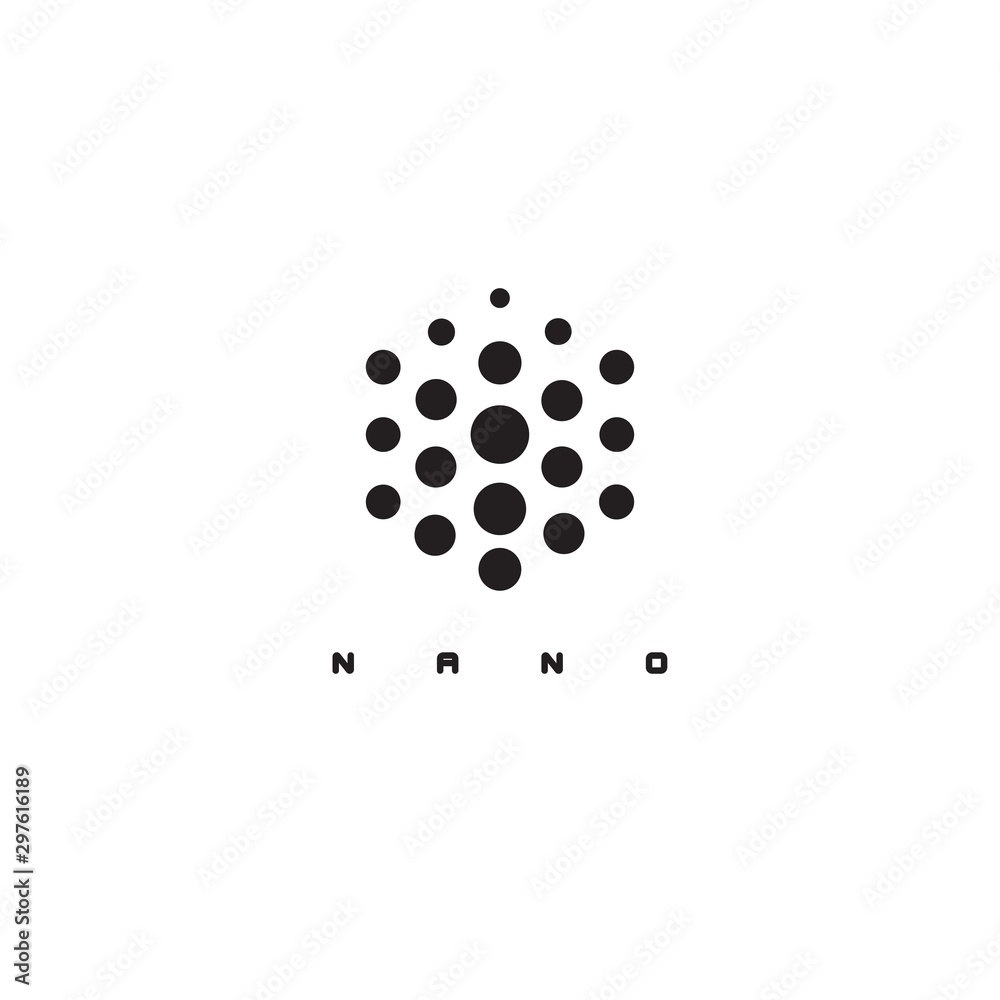 an illustration consisting of two different images of atoms in the form of a logo an illustration consisting of two different images of atoms in the form of a logo