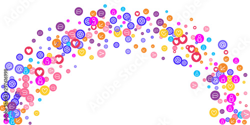 Social media marketing, Communication concept.