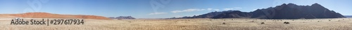 Panorama of Namib Desert and mountains