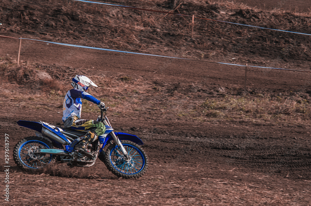 Motocross rider in action. Motocross sport. Close-up photo. Active extreme rest. Motocross rider in action. Motocross sport. Close-up photo. Active extreme rest.