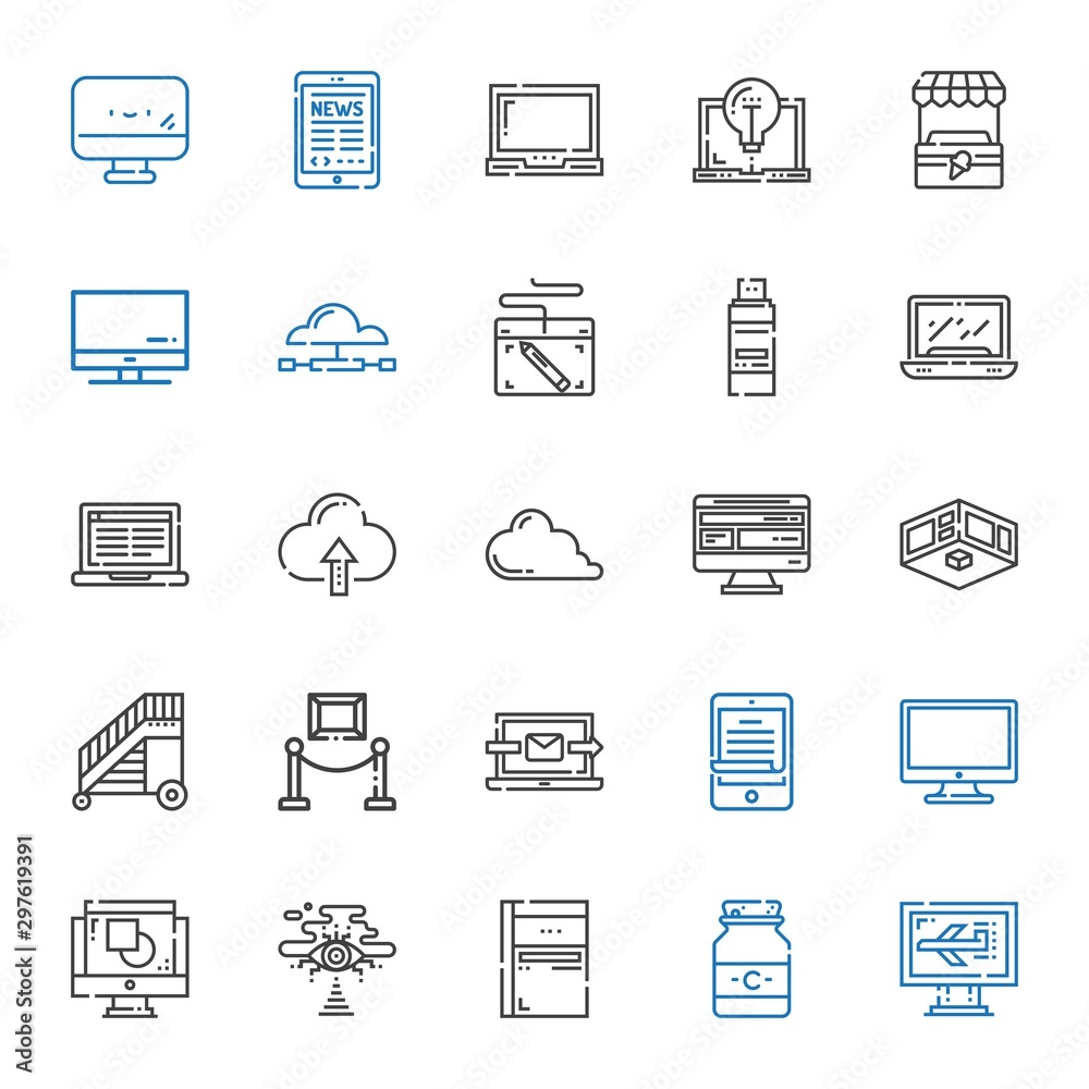 tablet icons set tablet icons set