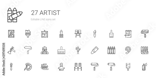 artist icons set