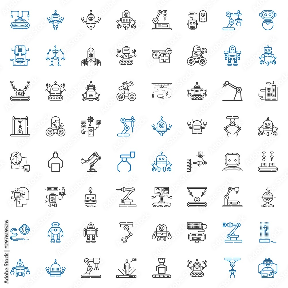 artificial icons set