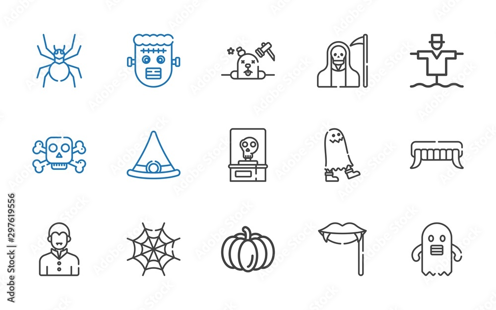 scary icons set scary icons set