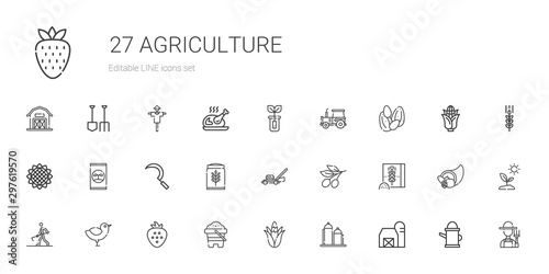 agriculture icons set