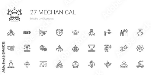 mechanical icons set