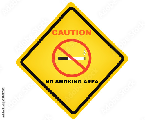 Free Download Accident Prevention signs, NO SMOKING AREA board, beware and careful rhombus Sign, warning symbol, road sign and traffic symbol design concept, vector illustration. - GFXLoad