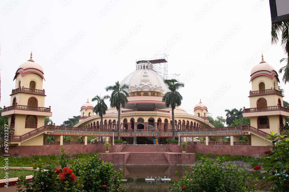 Temple of the Vedic Planetarium or Hindu god Krishna and Radha at Mayapur , West Bengal. 
