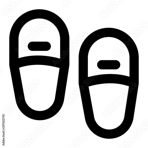 Sandals Line Icon Vector