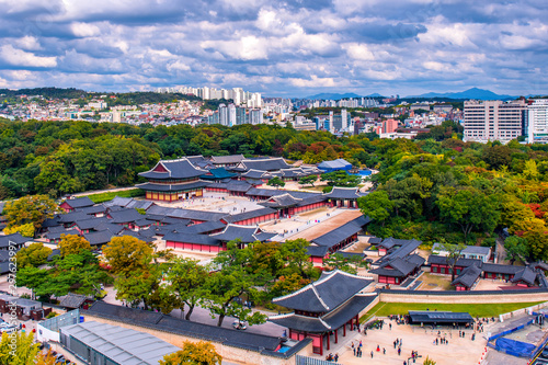 changdeokgung palace in the autumn seoul city south korea photo