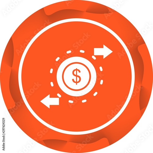 Beautiful Money circulation Vector Glyph icon