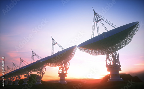 Alignment of Giant Satellite Dishes for Signal