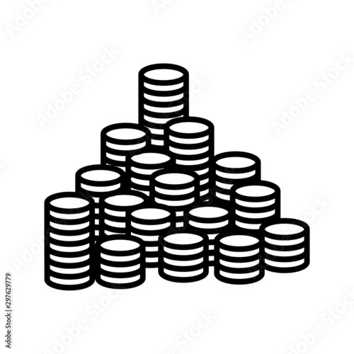 Money vector icons set. Coin illustration symbol collection. bonus sign or logo.