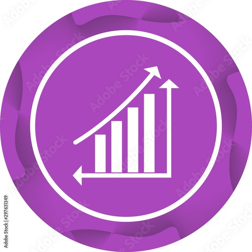 Beautiful Ascending bar Vector Glyph icon