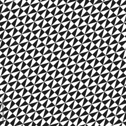 Geometric vector pattern with diagonal black and white triangles. Geometric modern ornament. Seamless abstract background