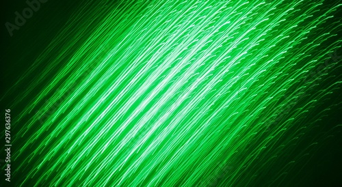 Drawing the green light, beautiful abstract blur or the light of green LED. Bokeh background