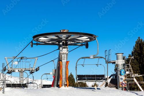 The Ski resort of Font Romeu in the Pyrenees mountains, France 