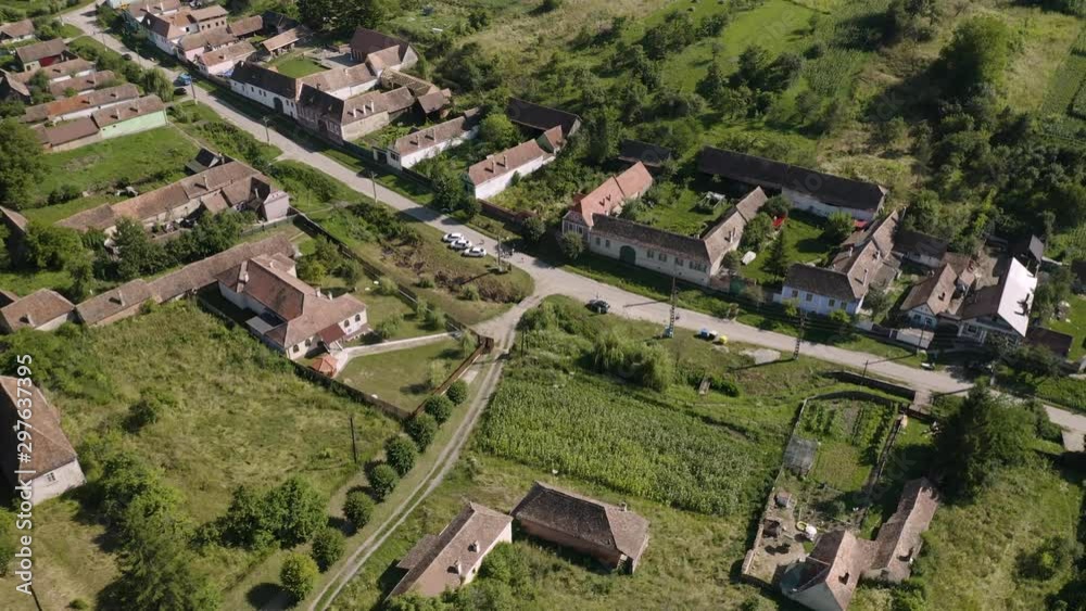 4K Drone Alma Vii Romania Birds Flying Home Street 4K Drone Alma Vii Romania Birds Flying Home Street