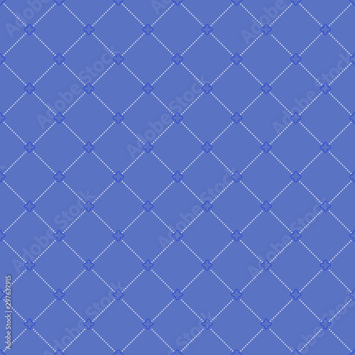 Geometric dotted vector blue and white pattern. Seamless abstract modern texture for wallpapers and backgrounds