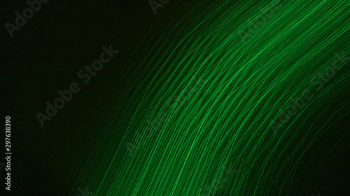 Drawing blurred green light, beautiful abstract or the light of green LED bokeh background