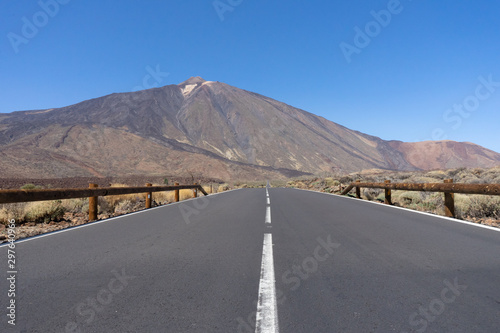 The highest mountain of Spain El Teide, world heritage by Unesco. Volcano in Tenerife, Canary Islands. Volcanic sight and formation in the reserve of the biosphere. Geology place