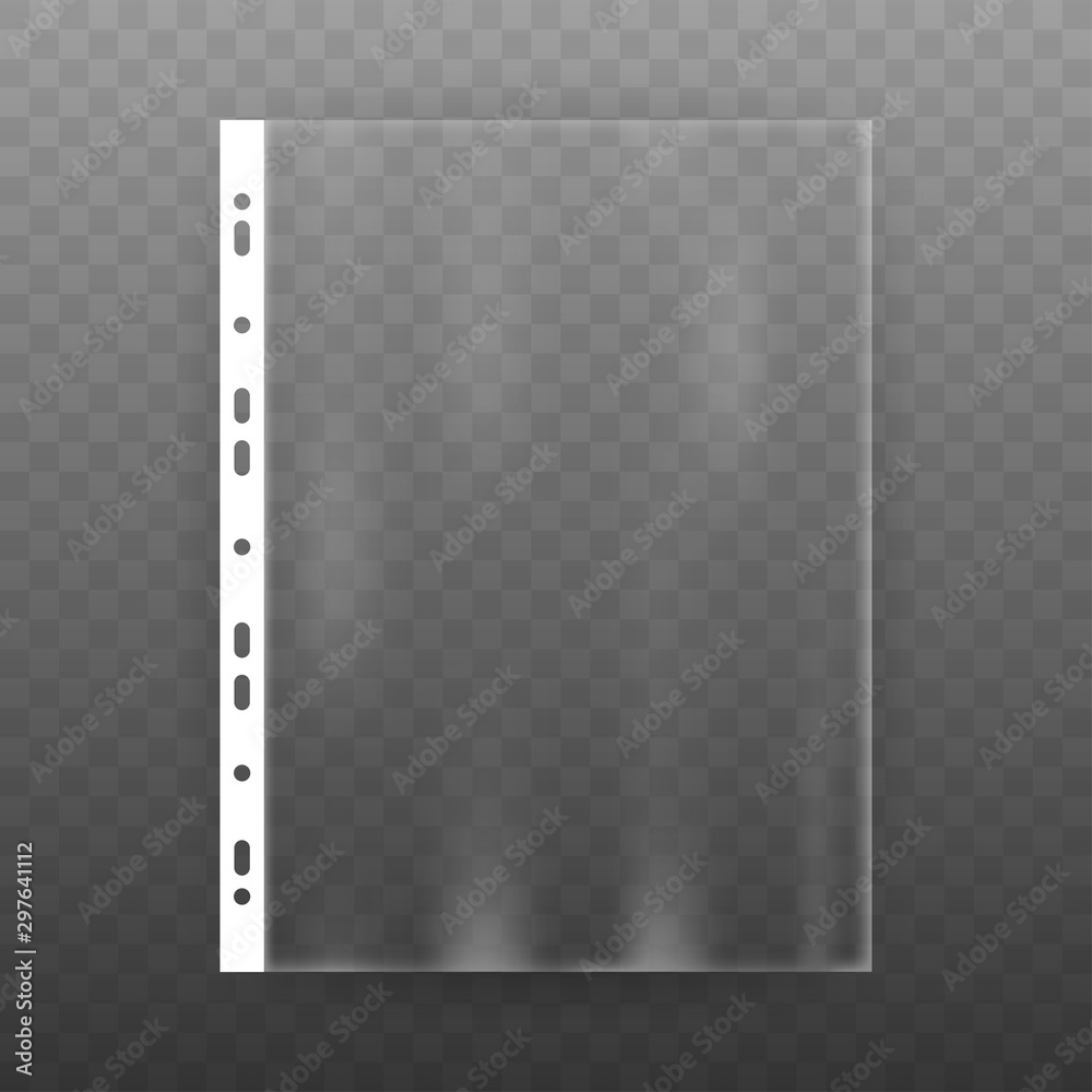 Plastic Files Vector Realistic file, plastic bag, polythene on transparent background ...