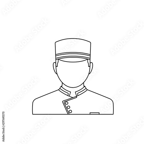 Hotel staff - Doorman. Flat design. Vector illustration. Bellboy, Porter Avatar