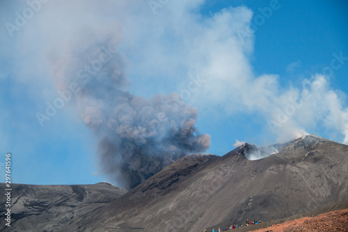 Volcanic ash emission.Eruption of Mount Etna  © JKn