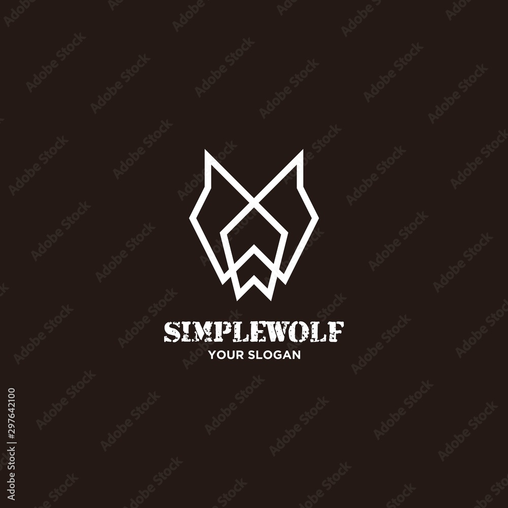 Bold strong logo design of wolf with clean background - EPS10 - Vector.