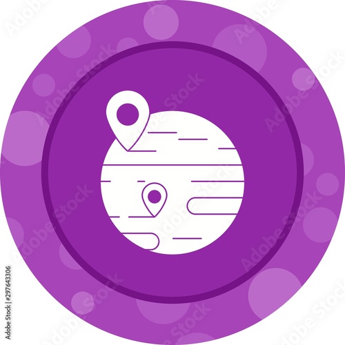 Beautiful Mark places Vector Glyph icon